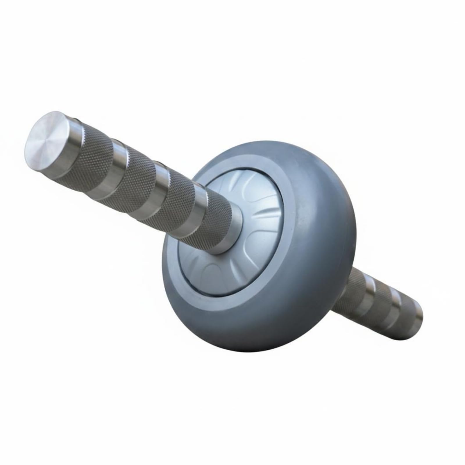 Rueda para Ejercicios Abdominales de Acero Inoxidable con Agarres de Metal Centro Desmontable Superficie de Caucho para Mayor Rodamiento Doble para