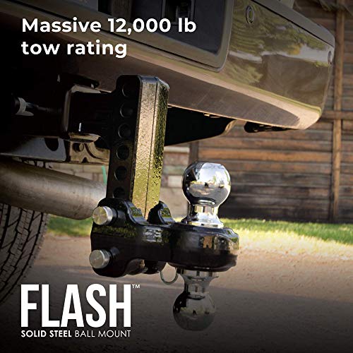 Fastway Flash Solid Steel Hd Ball Mount (Ssbm) For 2.5" Receivers - 10" Drop / 2” & 2-5/16” Balls #TOP1