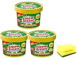 3X Elbow Grease All Purpose Power Paste, 3X 350 G – Powerful Cleaning Formula for Kitchen, Bathroom, Multi- Surfaces - with Degreaser Sponge