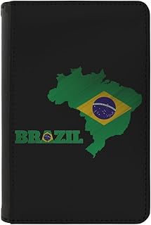 Passport Holder Cover Brazil Brazilian Flag Map PU Leather Case Wallet Passport Book Protector for Women Men Flying Travel Fashion Gift