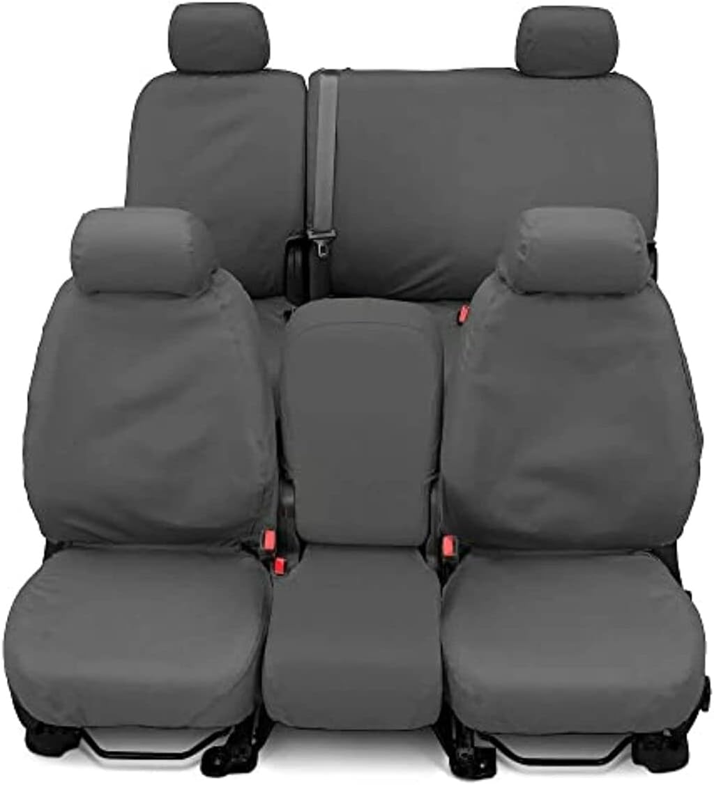 Covercraft Endura Waterproof SeatSaver Custom Seat Covers | Fits 2011-2024 Ram 1500 (19-24 Classic) & 2011-2024 Ram 2500/3500 Crew/Quad Cab | 2nd Row Solid Bench Seat, Grey