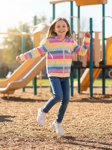 Image of weLaken Unicorn Sweatshirts for Girls Thick Cotton Pullover Tops Fall Winter Children Girls Clothing