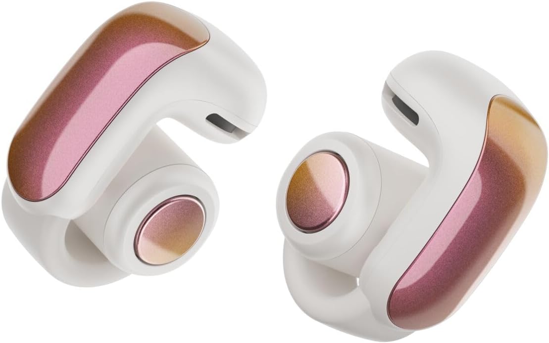 Auriculares Ultra Open - Auriculares Bluetooth Open con OpenAudio para mayor concienciación, diseño con clip para mayor comodidad, resistentes al agua, hasta 48 horas de juego, Sunset Iridescent - Color de edición limitada