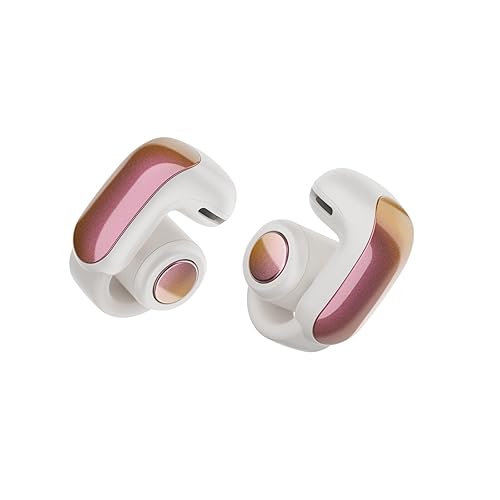 Bose Ultra Open Earbuds - Bluetooth Open Ear Earbuds with OpenAudio for Awareness, Clip-On Design for Comfort, Water Resistant, Up to 48 Hrs of Playtime, Sunset Iridescent - Limited Edition Color - Sunset Iridescent