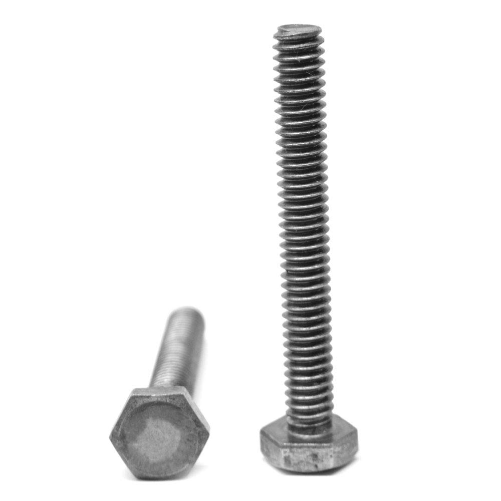 1/4"-20 x 2 (FT) Coarse Thread A307 Grade A Hex Tap (Full Thread) Bolt Low Carbon Steel Plain Finish Pk 100