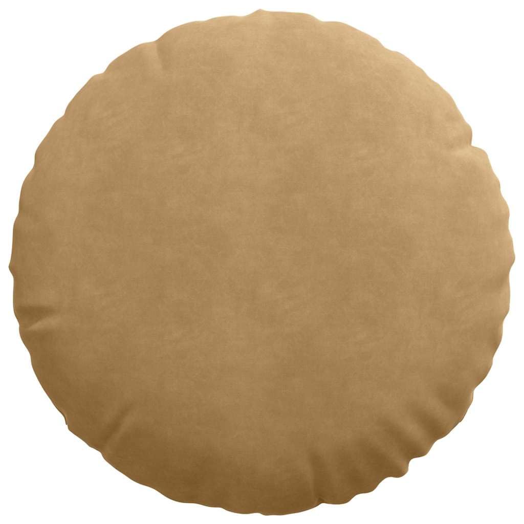 Poduszka do siedzenia, zestaw 2 sztuk, kolor brązowy, Ø 50 x 19 cm, aksamitna, poduszka do siedzenia, poduszka na krzesło, poduszka na ławkę, poduszka na podłogę, ergonomiczna, nadaje się do