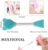 Marble Black Makeup Brushes, 12Pcs Make Up Brushes for Women Travel-Friendly Makeup Bag, Brushes & Sponges, Synthetic Eyeshadow Contour Make-up Gift for Teenage Girls Kids