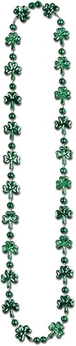 Miniatura 7 de Beistle Supplies - Collar con cuentas de trébol de plástico 327in color verde