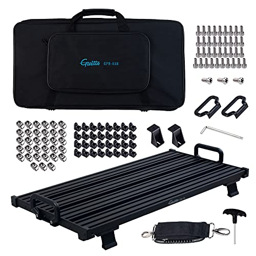 Guitar Pedal Board - GUITTO Fixture Blocks Fixed Effects Pedalboard Aluminum Alloy Super Light with Carry Bag (Large) by GUITTO - Used condition - CA$163.19