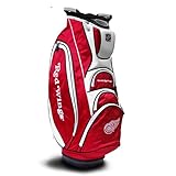 Team Golf NHL Detroit Red Wings Victory Golf Cart Bag Victory Golf Cart Bag, 10-way Top with Integrated Dual Handle & External Putter Well, Cooler Pocket, Padded Strap, Umbrella Holder & Removable Rain Hood