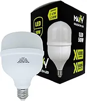 Lâmpada Bulbo LED 50W – Bivolt 4000 Lumens Branco Frio 6500K Soquete E27 Alta Potência e Economia Maxxy Led