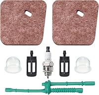JRISBO Luftfilter für STIHL Motorsense FS38 FS55 FS46 FS46 FS55R FC55 KM55, Freischneider Zubehör FS 38 Ersatzteile FS 55 Air Filter mit Zündkerze Primer Pumpe Benzinschlauch