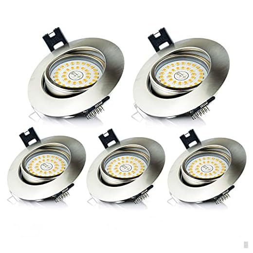 Foco Empotrable LED 5W Blanco Cálido 3000K Ultrafino Innovador Focos de Techo, IP44 Puede Utilizar en Baño, Hogar, Oficina, Incluye Bombillas y Portalámparas (Juego de 5)
