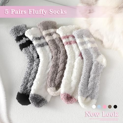 Image of Trifabricy Fuzzy Socks for Women, Fuzzy Socks Warm Sleeping Sock for Women, Women's Winter Super Soft Cozy Slipper Sock