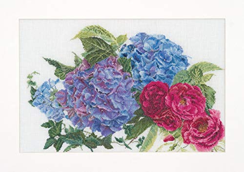 Thea Gouverneur Hortensia Kit Point de Croix Aida 46 x 30 cm
