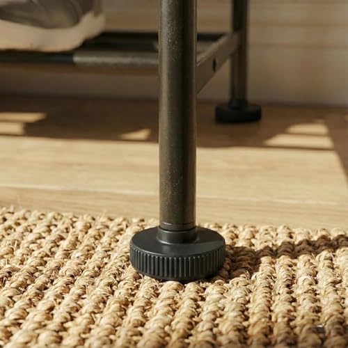 Image of Portable Shoe Rack for Home Plastic with Door,Adjustable Plastic Shoe Rack for Bedroom /Outdoor Waterproof, Shoe Storage Organizer,with Shelves Kitchen Runner Rug (Black, 5-Layer)