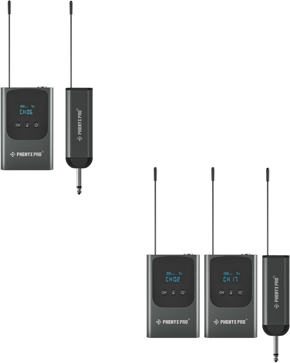 Phenyx Pro Digital Wireless Microphone System PDP-1-1B Bundle with PDP-2-2B