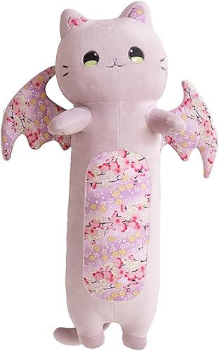 Vista 41 de ELAINREN Juguete de peluche de murciélago morado loco para Halloween, almohada suave de dibujos animados, muñecos de peluche peludos para 02