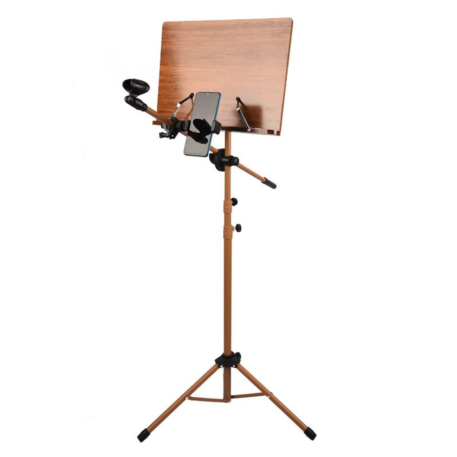 Atril para Documentos Musicales, Soporte para Hojas Plegables Multiusos, Atril Ergonómico para Libros, Hebilla De Ajuste De Metal, Puede Ajustar La Altura del Atril,
