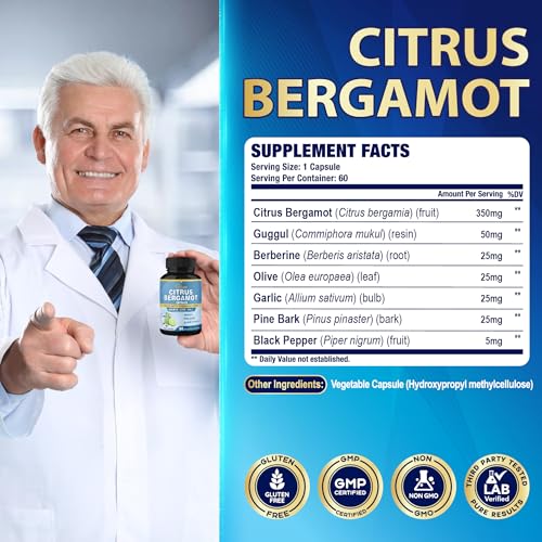 Organic Cadane Citrus Bergamot Berberine Capsules