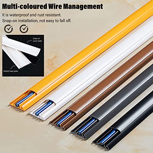 Cable organizador de cables en PVC para piso, autoadhesivo, color café claro, ancho 32mm miniatura 4