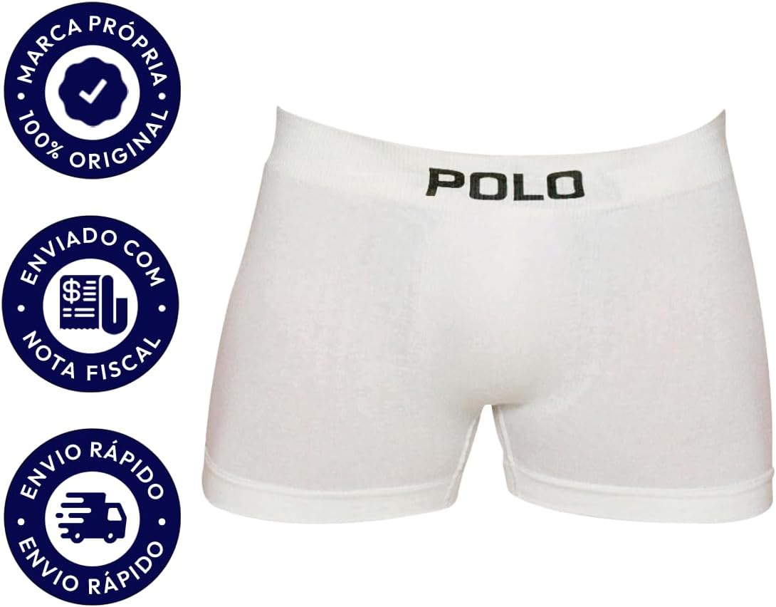 Kit 7 Cuecas Polo 781 Algodão Boxer Sem Costura - Sortido Sortido