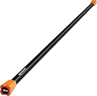 LIONSCOOLWorkout Weighted Bar,Padded Exercise Weight Bar, Solid Steel Stretching weighted bar set for Body Sculpting, Physical Therapy,Body Toning