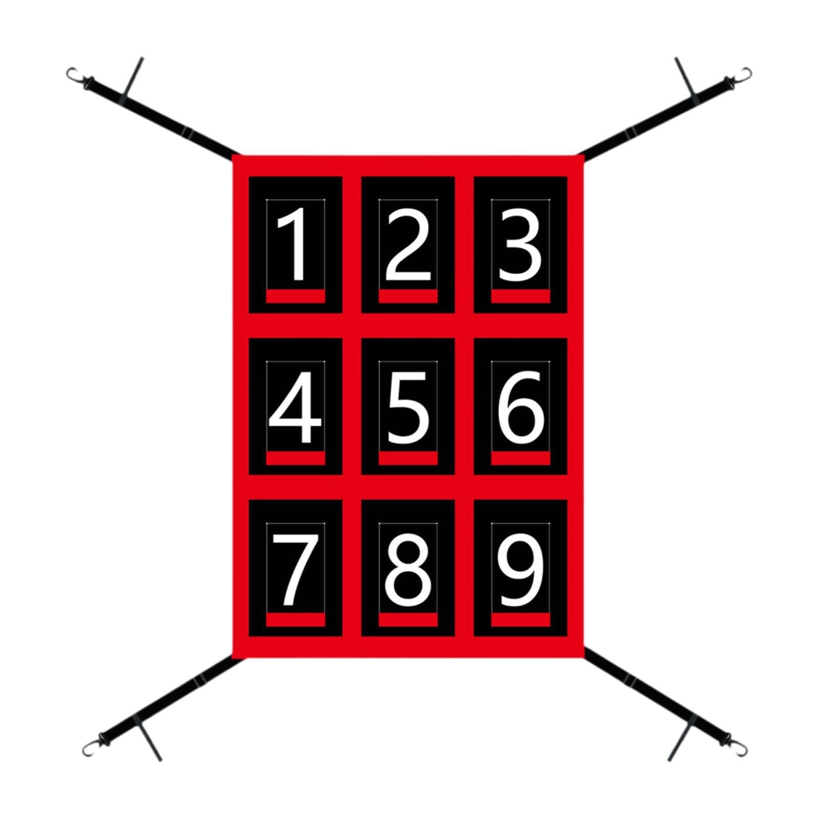 kowaku Baseball Strike Zone Target Softball Target Numbered Pitching Target for Catching Pitcher Accuracy Training Hitting Throwing