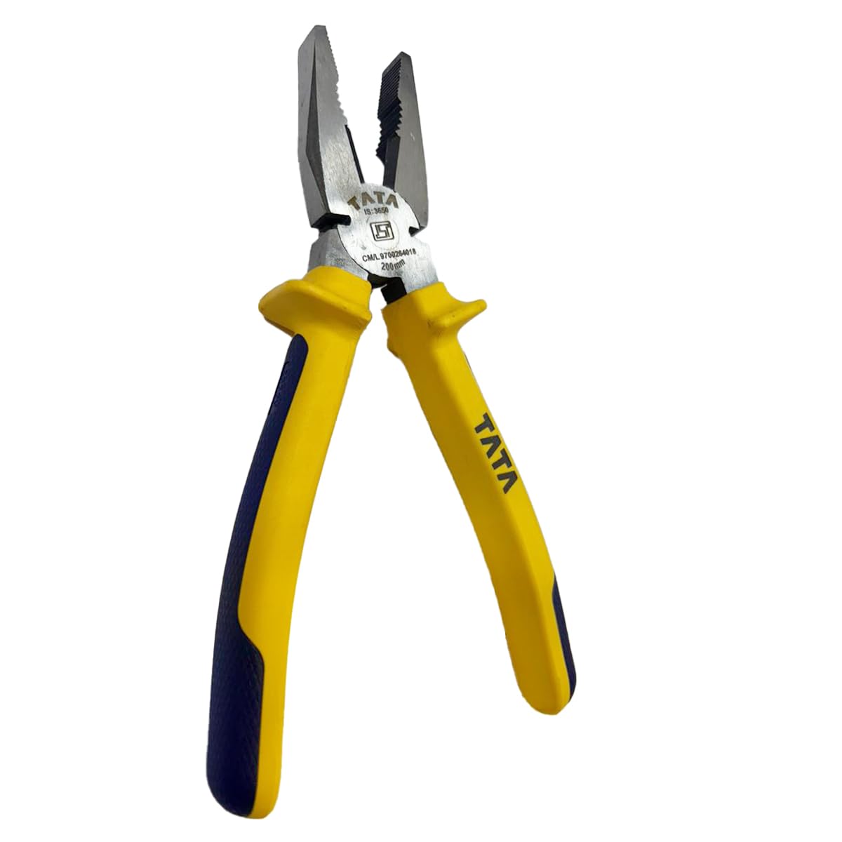 Tata Agrico 8 Inch (200 mm) Combination Plier with Anti-Rust Protection, Rubber TPR Cushion Grip | ISO Certified | Smooth ...