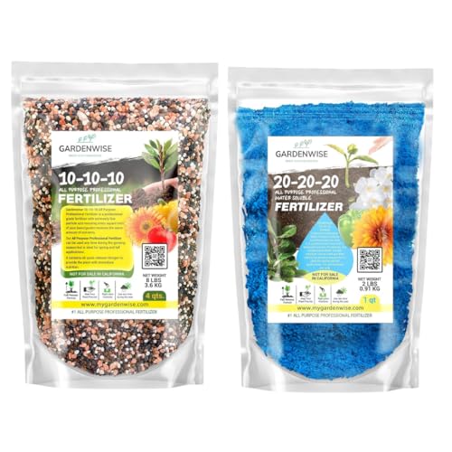 Fertilizante Gardenwise Granulado 10-10-10 y Líquido 20-20-20 miniatura 1