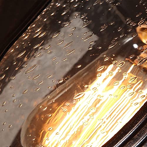 Aplique exterior de aluminio artístico WQHPLMD con cristal texturizado premium E27 4