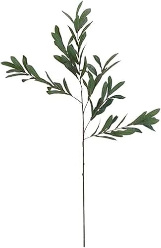 Elements Tallo de vegetación artificial de olivo, plantas falsas para decoración del hogar, juego de 6