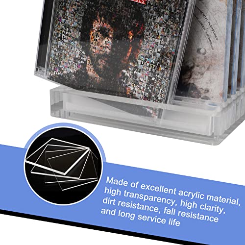 Eayoyae Cd Case Holder,Standard Acrylic Cd Storage Stand, Organizers Cd Racks Holds 25Pcs Jewel Case #TOP2
