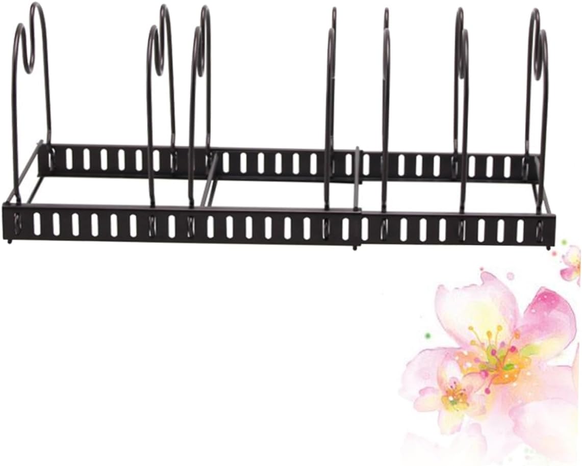 VOSAREA Expandable Pot Storage Organizer Pot Lid Rack Kitchen Shelves Pantry Organizer Bins for and Pans