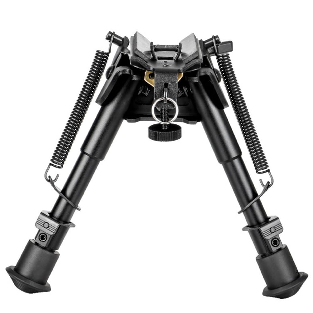 6-9 Zoll Verstellbares, Hochleichtes Taktisches Schwenk-Zweibein Aus Aluminiumlegierung, Faltbare Gekerbte Beine, Schwenk-Neigung for Die Jagd(Bipod)
