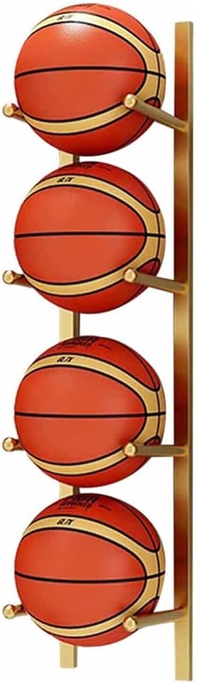 Wall Mounted Sports Ball Storage Rack - Vertical Organizer for 3/4/5/6 Balls, Ideal for Basketball, Football, Volleyball, Medicine Balls - White, 18x70cm