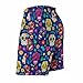 Fashion Beach Short for Men Day Dead Cool Mexican Sugar Skulls Board Shorts with Pockets Elastic Waist Drawstring Swim Trunks (M)