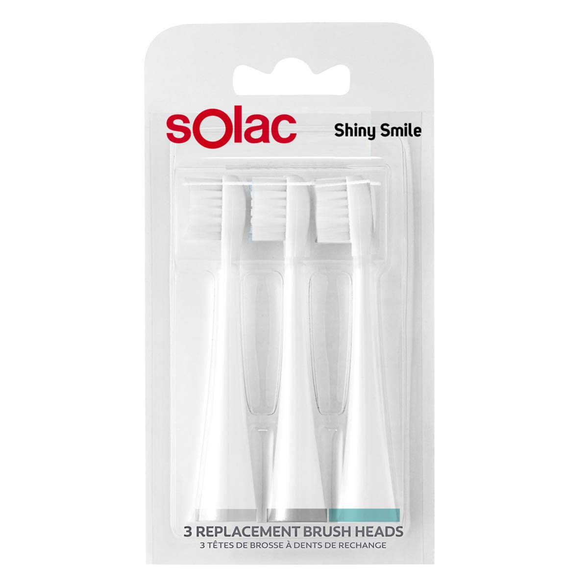 Solac S99942700 AD4000-Głowice do szczoteczki do zębów Shiny Smile, Plastik