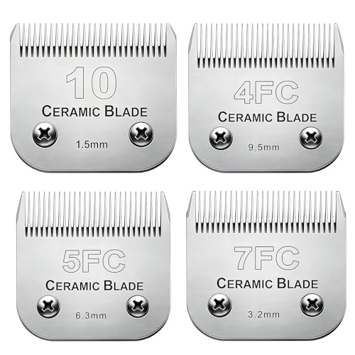 Dog Grooming Replacement Blades Compatible with Andis Oster and Wahl Clippers (4pack)