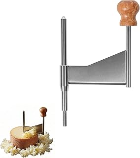 Angoily Cheese Wheel, Stainless Steel Rotary Cheese Curler Cutters Slicer for Block Butter Chocolate, to Create Beautiful Rose-Shaped Cut, Kitchen Restaurants (Cafes Only the Blade)