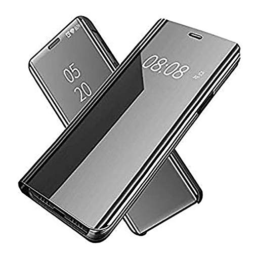 Image of Clear View Smart Stand Mirror Flip Case Cover for Samsung Galaxy M31 - Black