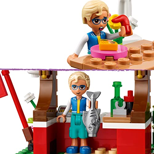 LEGO 41701 Friends Mercado de Comida Callejera, Set con Camión de Tacos y Bar de Batidos, Juguete con Mini Muñecas para Niñas y Niños de 6 Años o Más