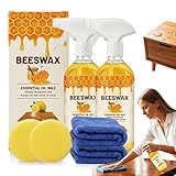 Scratch Erase Beeswax Floor Spray, 2026 New 350ml-Beeswax Wood Polish Spray, Cleans, Restores Shine, Scratches, Suitable for Floors, Wooden Sofas, and Furniture (2PCS)