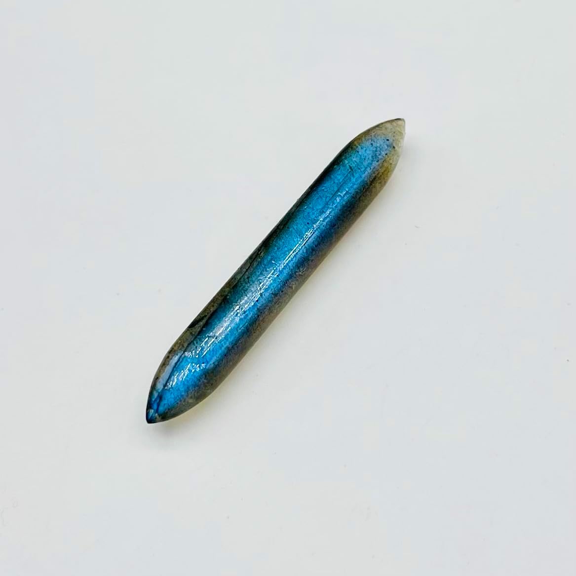 Natural Labradorite Gemstone Tribal Septum Spike Tusk | Handmade Body Piercing Jewelry | Polished Stone Septum Ring | Ethnic Boho Nose Piercing