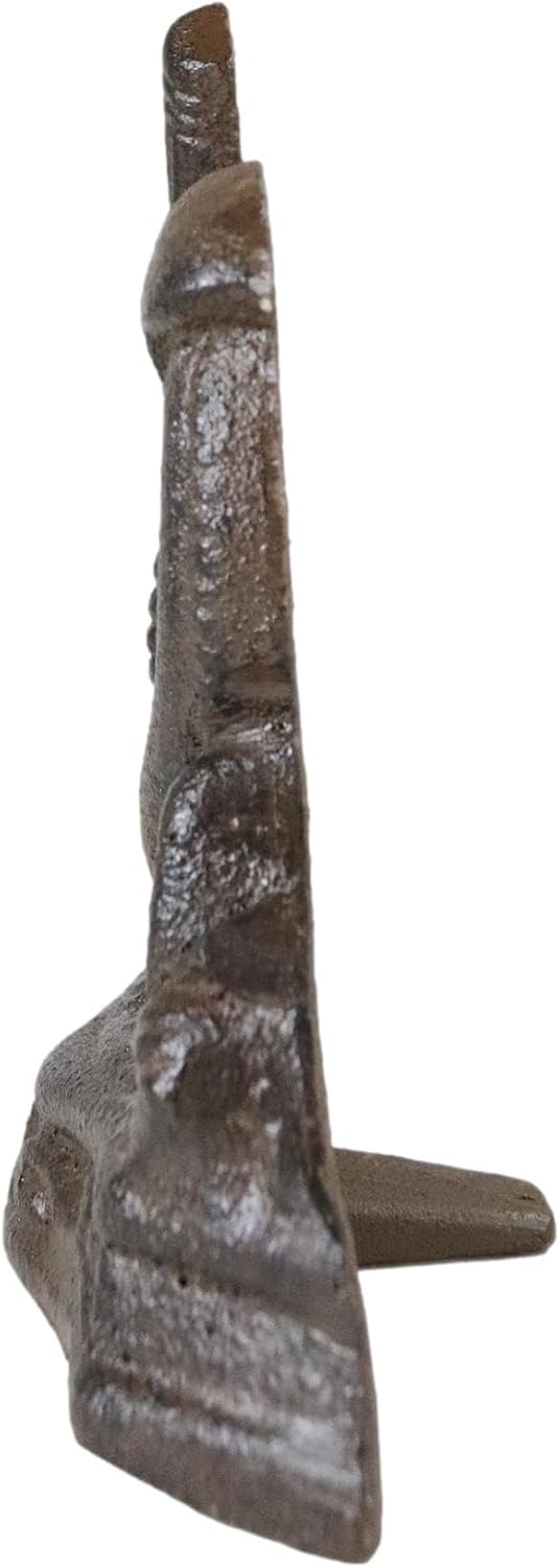 Ebros Gift Cast Iron Nautical Ocean Marine Roped Ship Anchor Decorative Paperweight Sculpture Figurine 7.75" High