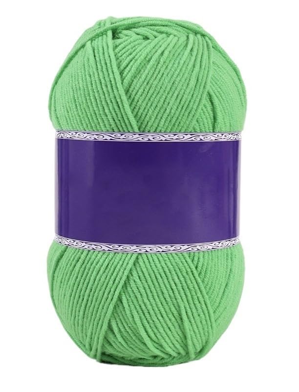 Fil peigné en coton et acrylique de 100g, lot de 5 rouleaux épais pour vos projets de crochet