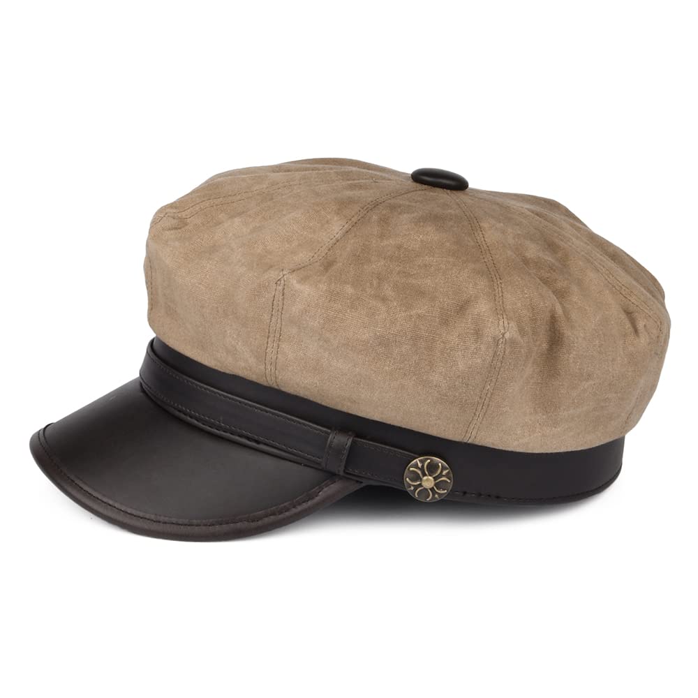 Jaxon & James Rebel Motorcycle Cap - Britisches Hellbraun
