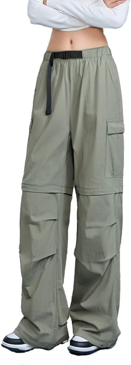 JOMLUN Womens Hiking Pants Convertible Zip Off Shorts Outdoor Quick Dry Lightweight Fishing Travel Safari Cargo Pants