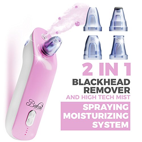 Blackhead Remover Vacuum & Pore Minimizer Microdermabrasion Machine (Strong), Rechargeable Electric 4 in 1 Pimple Extractor Device Black Head Vacuum, Facial Acne Skin Suction Device