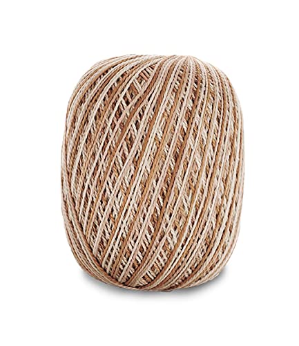 Image of CIRCULO Anne Yarn for Crocheting & Knitting, 100% Mercerized Brazilian Virgin Cotton, Soft Fingering Weight, 547 Yds, 5.19 Oz - Color 9435 Desert
